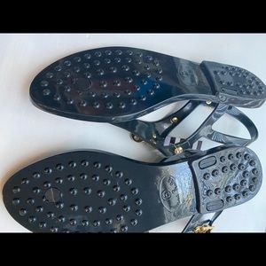 Brand New Henri Bendel Black Jelly Sandals 6